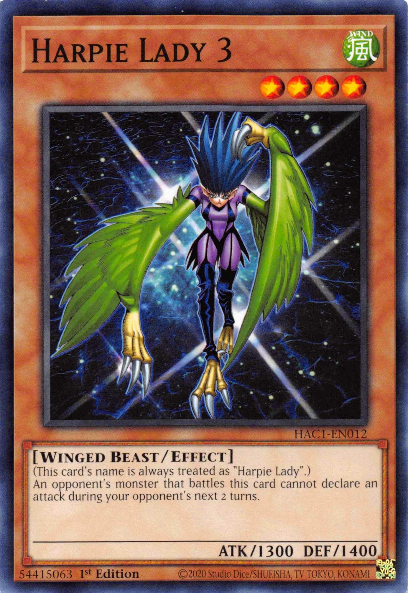 Harpie Lady 3 [HAC1-EN012] Common | Exor Games Bridgewater