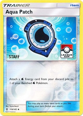 Aqua Patch (119/145) (League Promo Staff) [Sun & Moon: Guardians Rising] | Exor Games Bridgewater