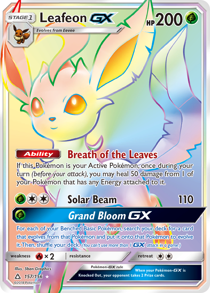 Leafeon GX (157/156) [Sun & Moon: Ultra Prism] | Exor Games Bridgewater