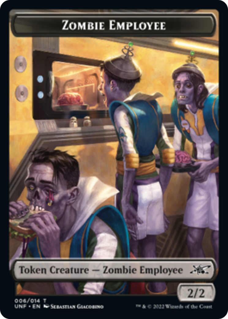 Zombie Employee // Food (010) Double-sided Token [Unfinity Tokens] | Exor Games Bridgewater