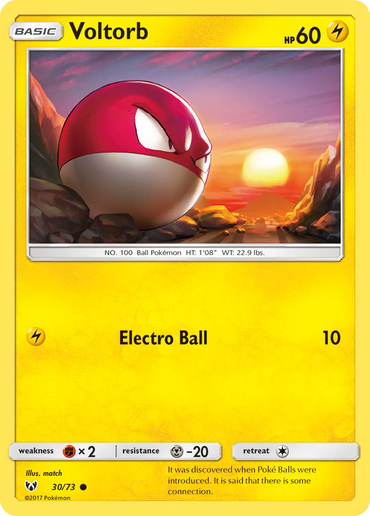 Voltorb (30/73) [Sun & Moon: Shining Legends] | Exor Games Bridgewater