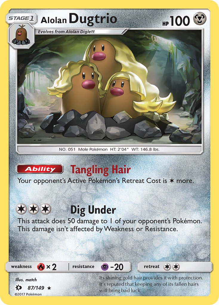 Alolan Dugtrio (87/149) (Cosmos Holo) (Blister Exclusive) [Sun & Moon: Base Set] | Exor Games Bridgewater