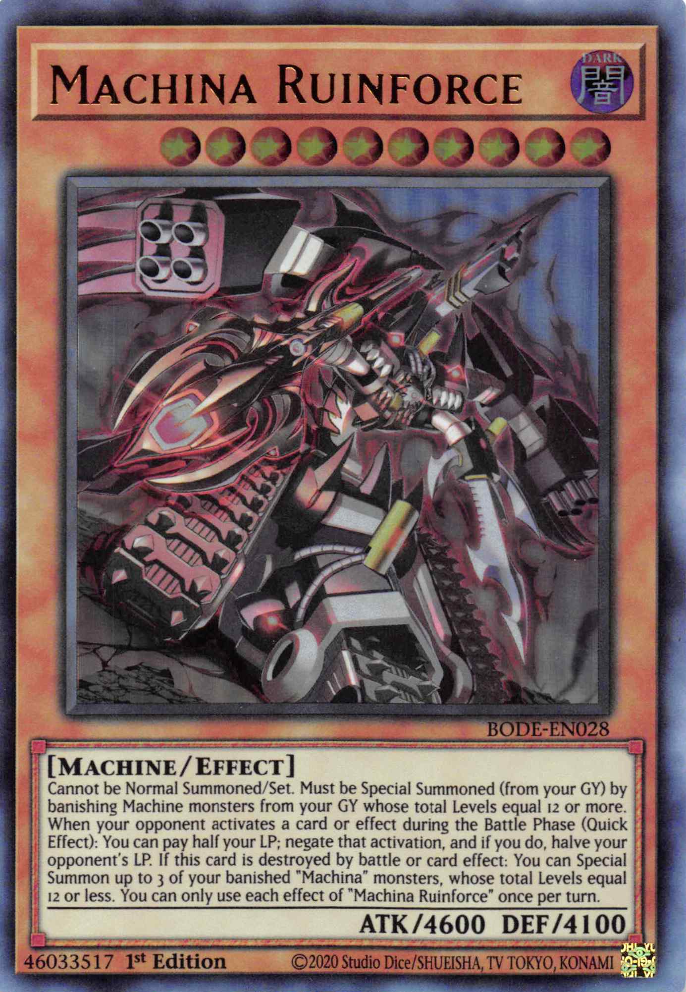 Machina Ruinforce [BODE-EN028] Ultra Rare | Exor Games Bridgewater