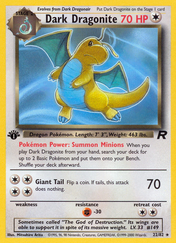 Dark Dragonite (22/82) [Team Rocket 1st Edition] | Exor Games Bridgewater