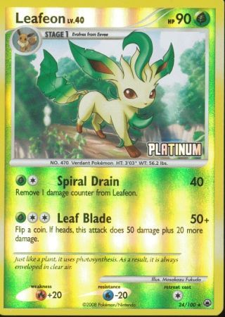 Leafeon (24/100) [Burger King Promos: 2009 Collection] | Exor Games Bridgewater