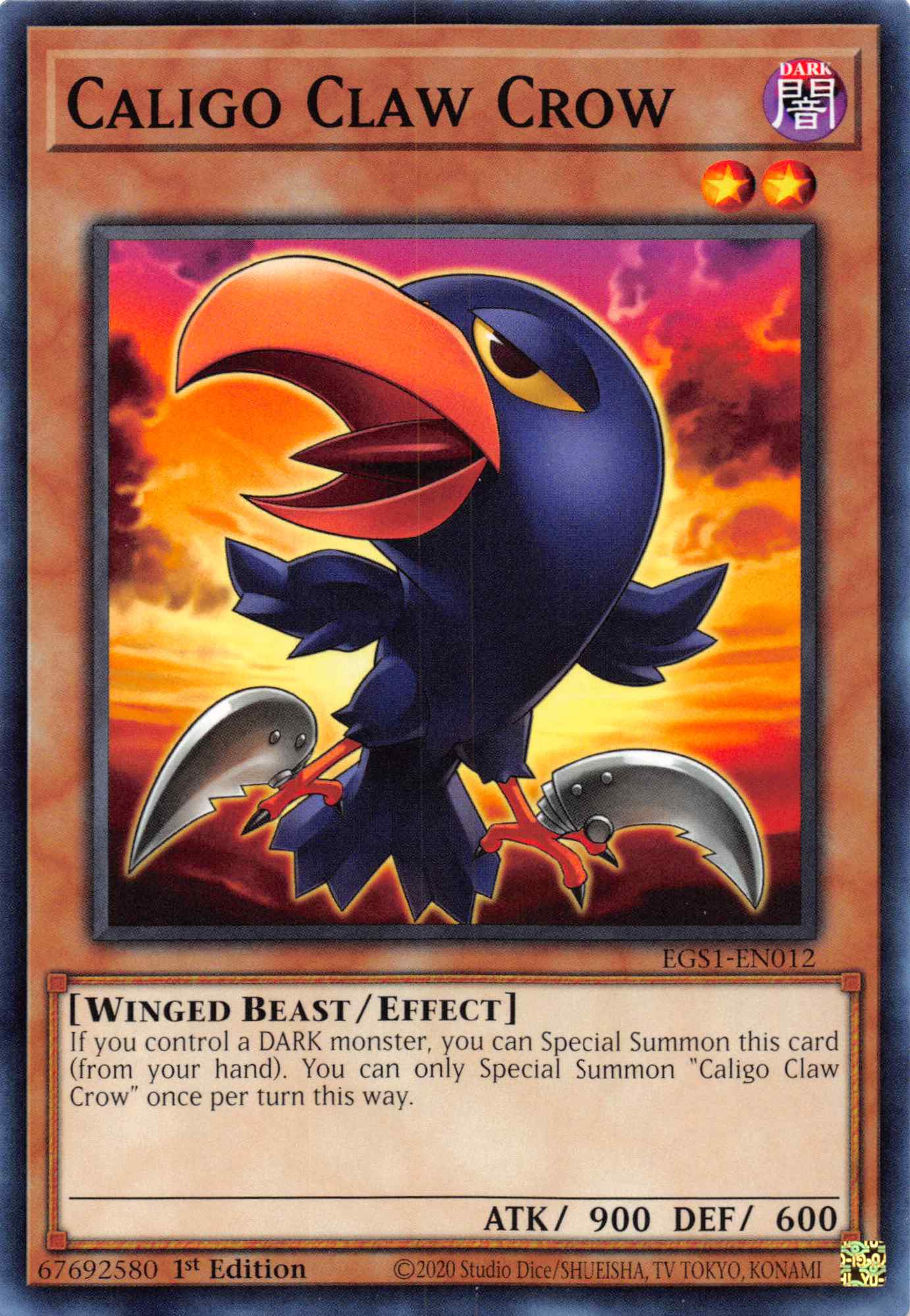 Caligo Claw Crow [EGS1-EN012] Common | Exor Games Bridgewater