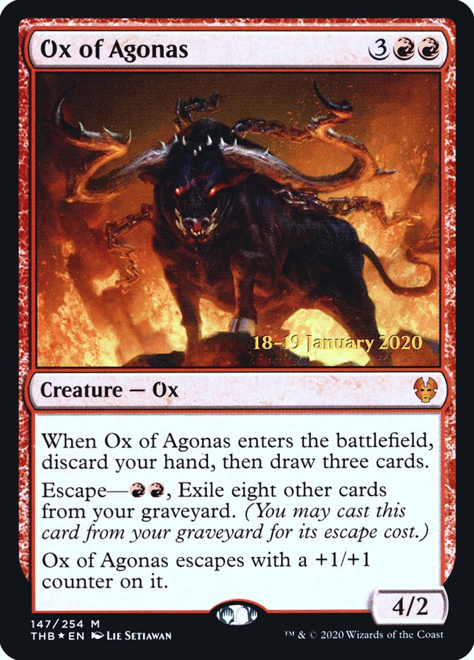 Ox of Agonas [Theros Beyond Death Prerelease Promos] | Exor Games Bridgewater