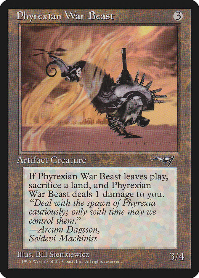 Phyrexian War Beast (Signature on Right) [Alliances] | Exor Games Bridgewater