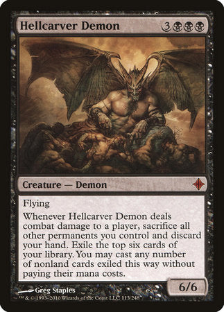 Hellcarver Demon [Rise of the Eldrazi] | Exor Games Bridgewater