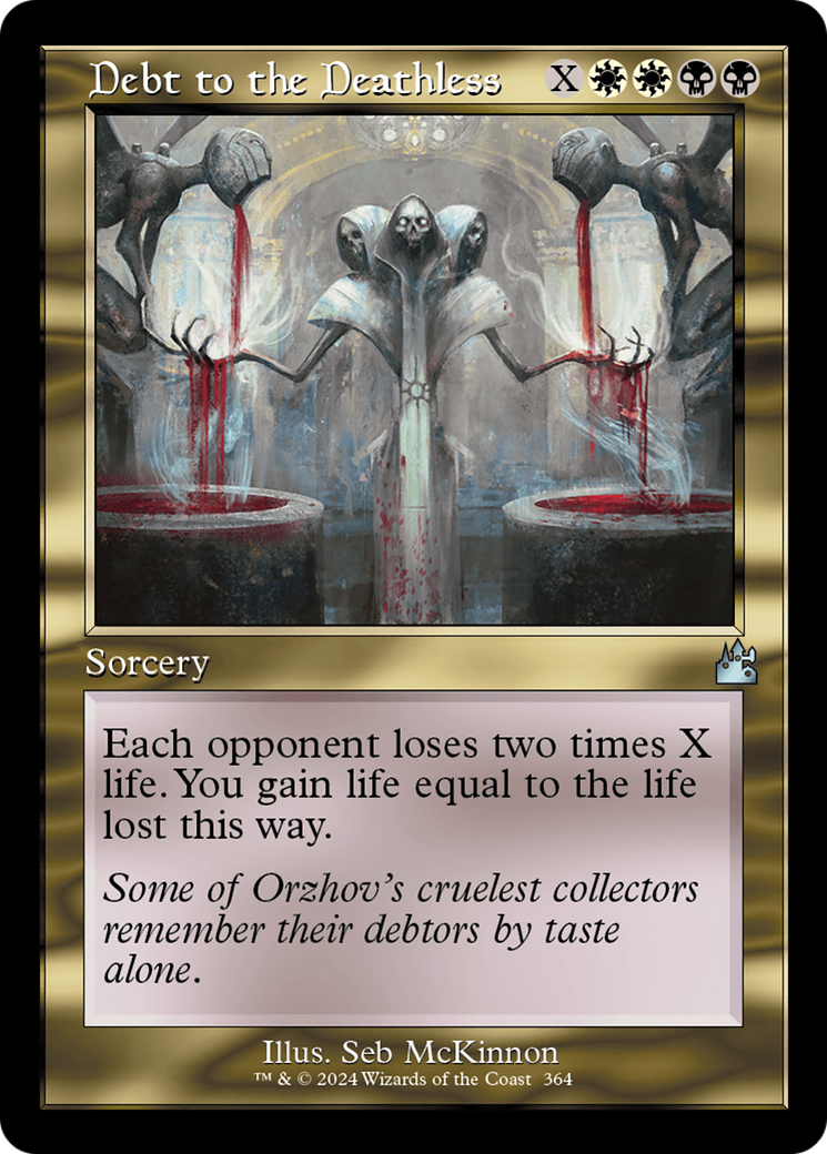 Debt to the Deathless (Retro Frame) [Ravnica Remastered] | Exor Games Bridgewater