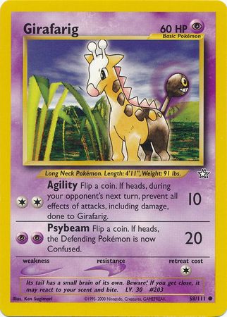 Girafarig (58/111) [Neo Genesis Unlimited] | Exor Games Bridgewater