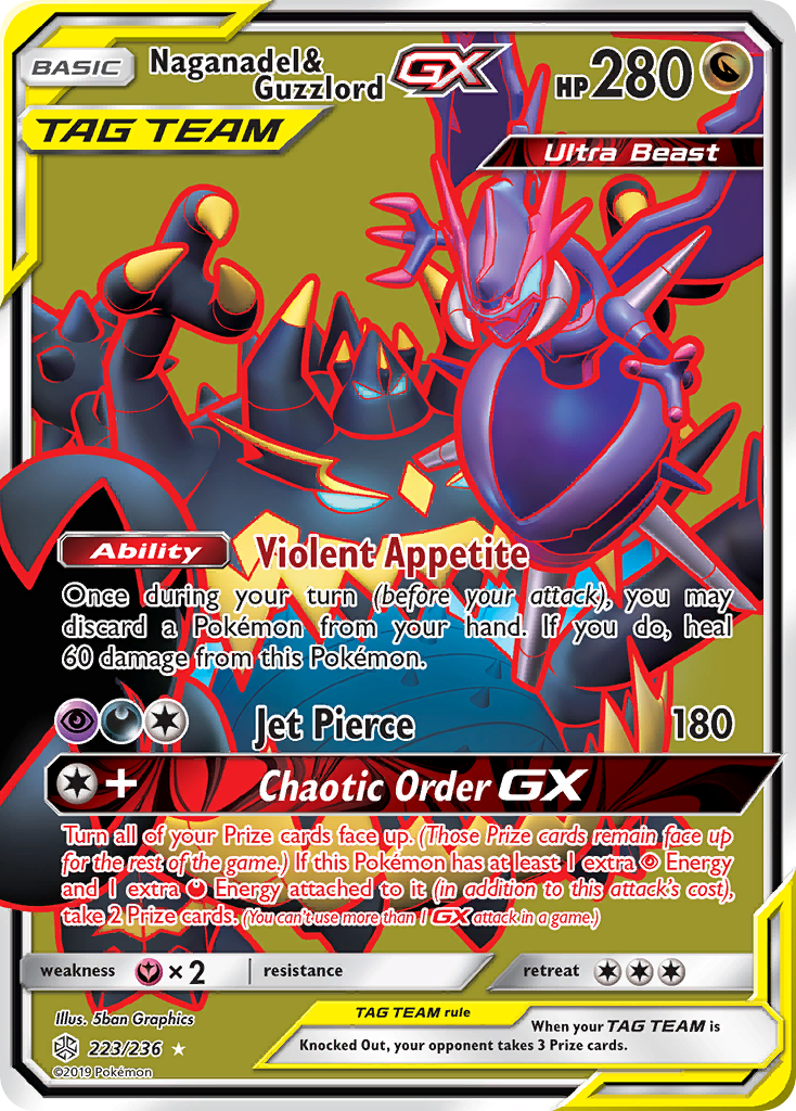 Naganadel & Guzzlord GX (223/236) [Sun & Moon: Cosmic Eclipse] | Exor Games Bridgewater