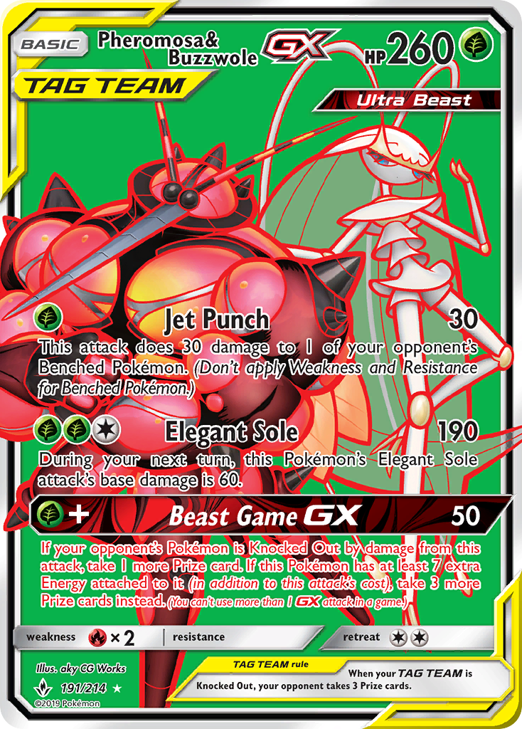 Pheromosa & Buzzwole GX (191/214) [Sun & Moon: Unbroken Bonds] | Exor Games Bridgewater