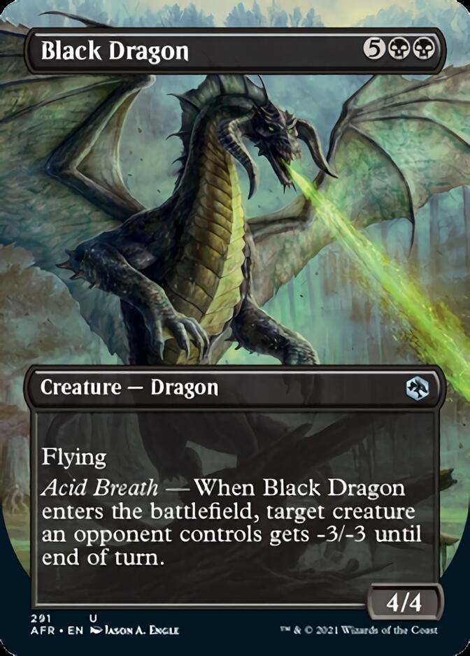 Black Dragon (Borderless Alternate Art) [Dungeons & Dragons: Adventures in the Forgotten Realms] | Exor Games Bridgewater