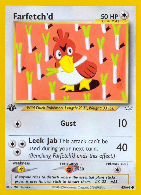 Farfetch'd (43/64) [Neo Revelation 1st Edition] | Exor Games Bridgewater