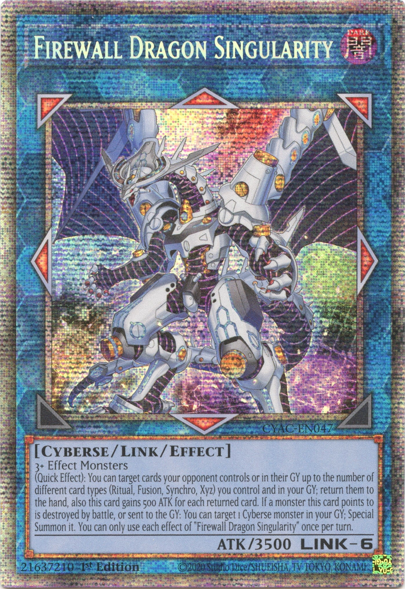 Firewall Dragon Singularity [CYAC-EN047] Starlight Rare | Exor Games Bridgewater