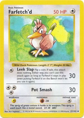Farfetch'd (27/102) [Base Set Shadowless Unlimited] | Exor Games Bridgewater