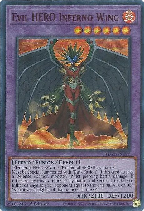 Evil HERO Inferno Wing (Red) [LDS3-EN027] Ultra Rare | Exor Games Bridgewater