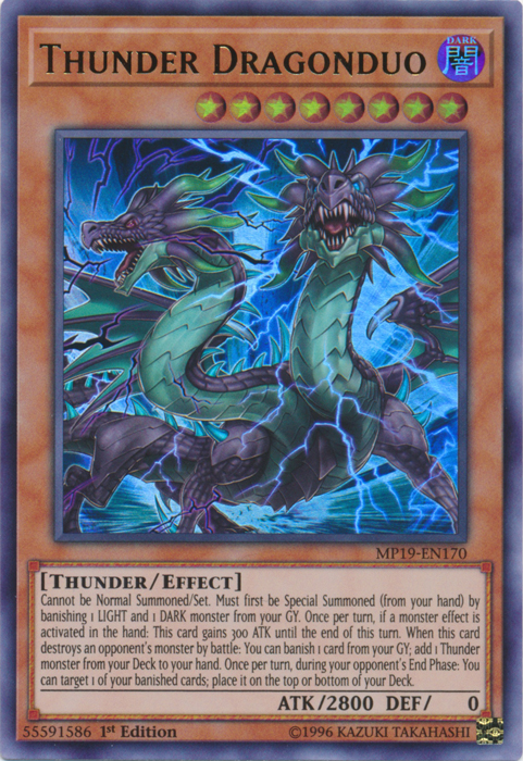 Thunder Dragonduo [MP19-EN170] Ultra Rare | Exor Games Bridgewater