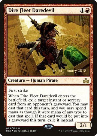 Dire Fleet Daredevil [Rivals of Ixalan Promos] | Exor Games Bridgewater