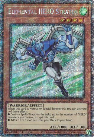 Elemental HERO Stratos [BODE-EN100] Starlight Rare | Exor Games Bridgewater