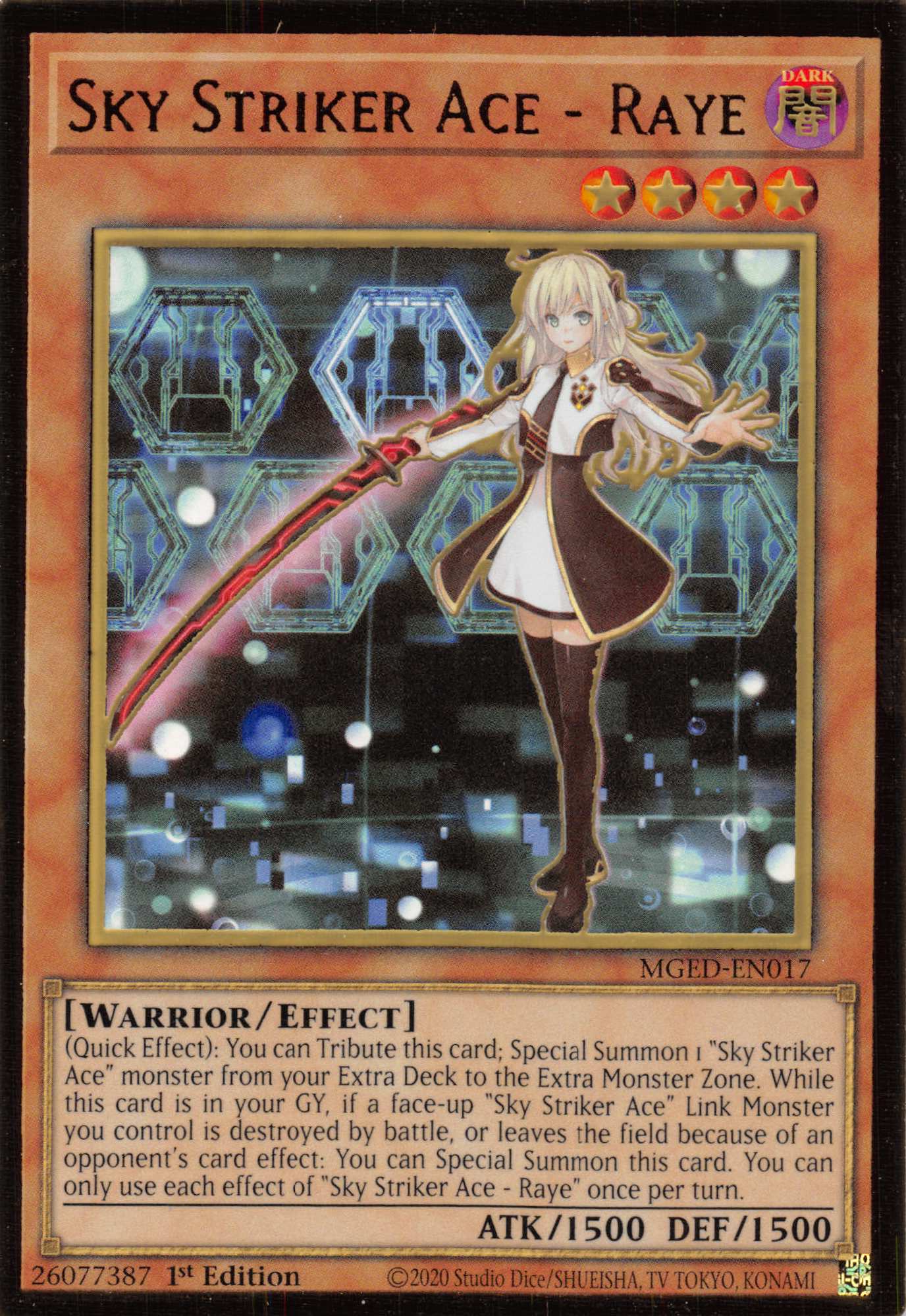 Sky Striker Ace - Raye [MGED-EN017] Gold Rare | Exor Games Bridgewater