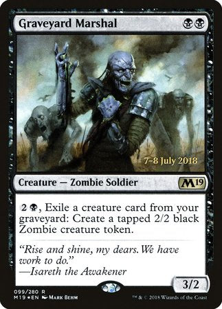 Graveyard Marshal [Core Set 2019 Promos] | Exor Games Bridgewater