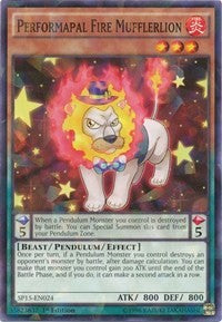 Performapal Fire Mufflerlion [SP15-EN024] Shatterfoil Rare | Exor Games Bridgewater