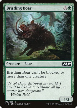 Bristling Boar [Core Set 2019] | Exor Games Bridgewater