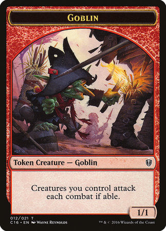 Goblin // Zombie Double-sided Token [Commander 2016 Tokens] | Exor Games Bridgewater