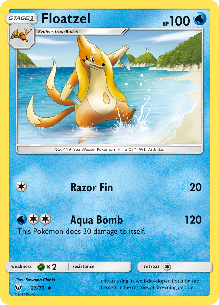 Floatzel (23/73) [Sun & Moon: Shining Legends] | Exor Games Bridgewater