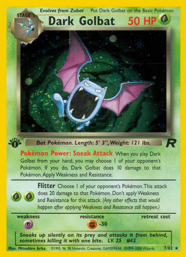 Dark Golbat (7/82) [Team Rocket 1st Edition] | Exor Games Bridgewater