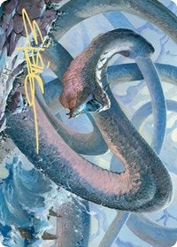 Koma, Cosmos Serpent 1 Art Card (Gold-Stamped Signature) [Kaldheim: Art Series] | Exor Games Bridgewater