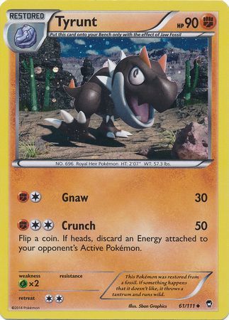 Tyrunt (61/111) (Cosmos Holo) [XY: Furious Fists] | Exor Games Bridgewater