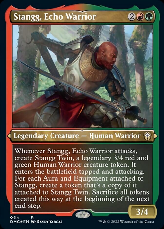 Stangg, Echo Warrior (Foil Etched) [Dominaria United Commander] | Exor Games Bridgewater