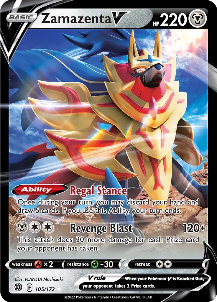 Zamazenta V (105/172) [Sword & Shield: Brilliant Stars] | Exor Games Bridgewater