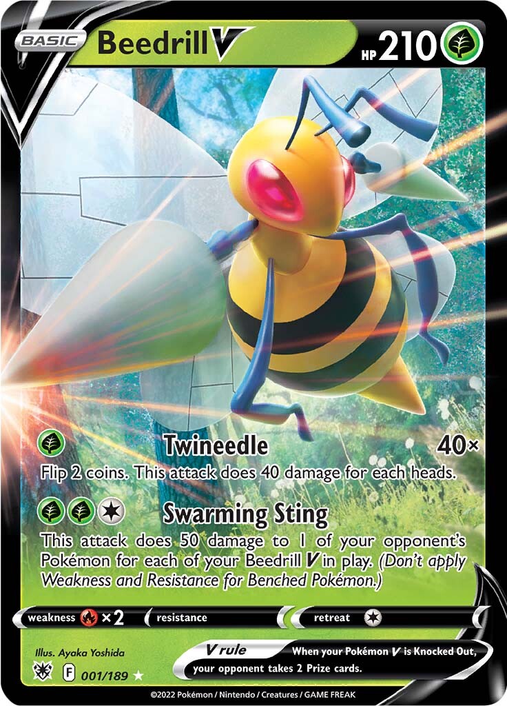 Beedrill V (001/189) [Sword & Shield: Astral Radiance] | Exor Games Bridgewater