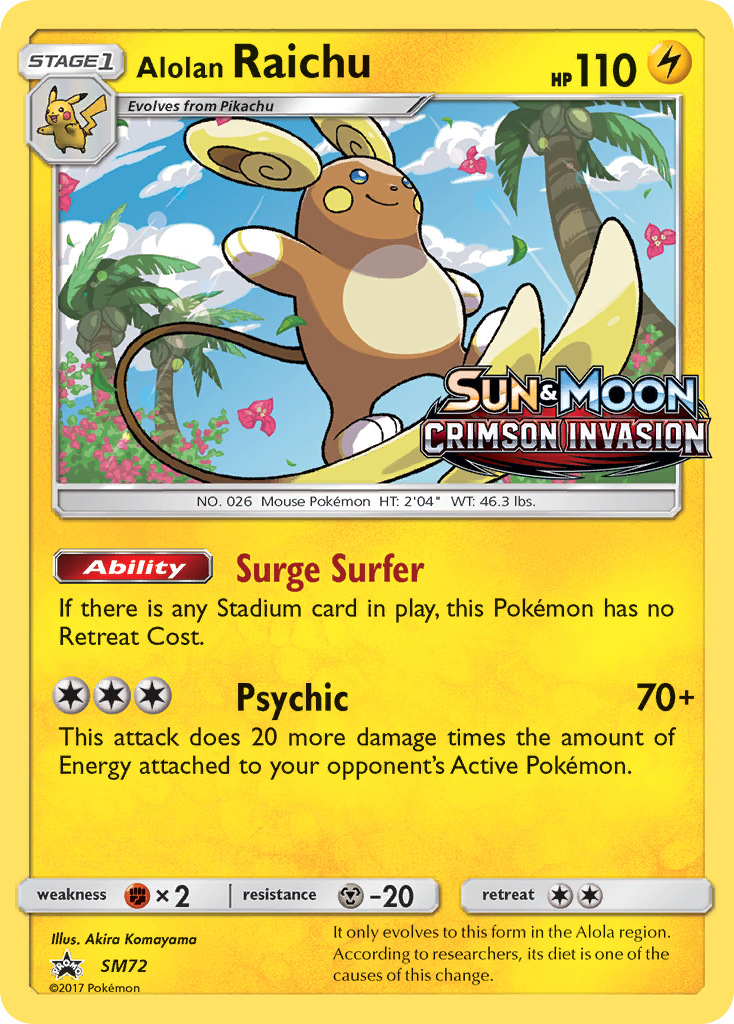 Alolan Raichu (SM72) (Prerelease Promo) [Sun & Moon: Black Star Promos] | Exor Games Bridgewater