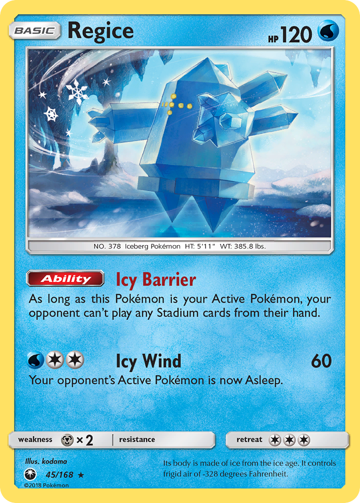 Regice (45/168) [Sun & Moon: Celestial Storm] | Exor Games Bridgewater