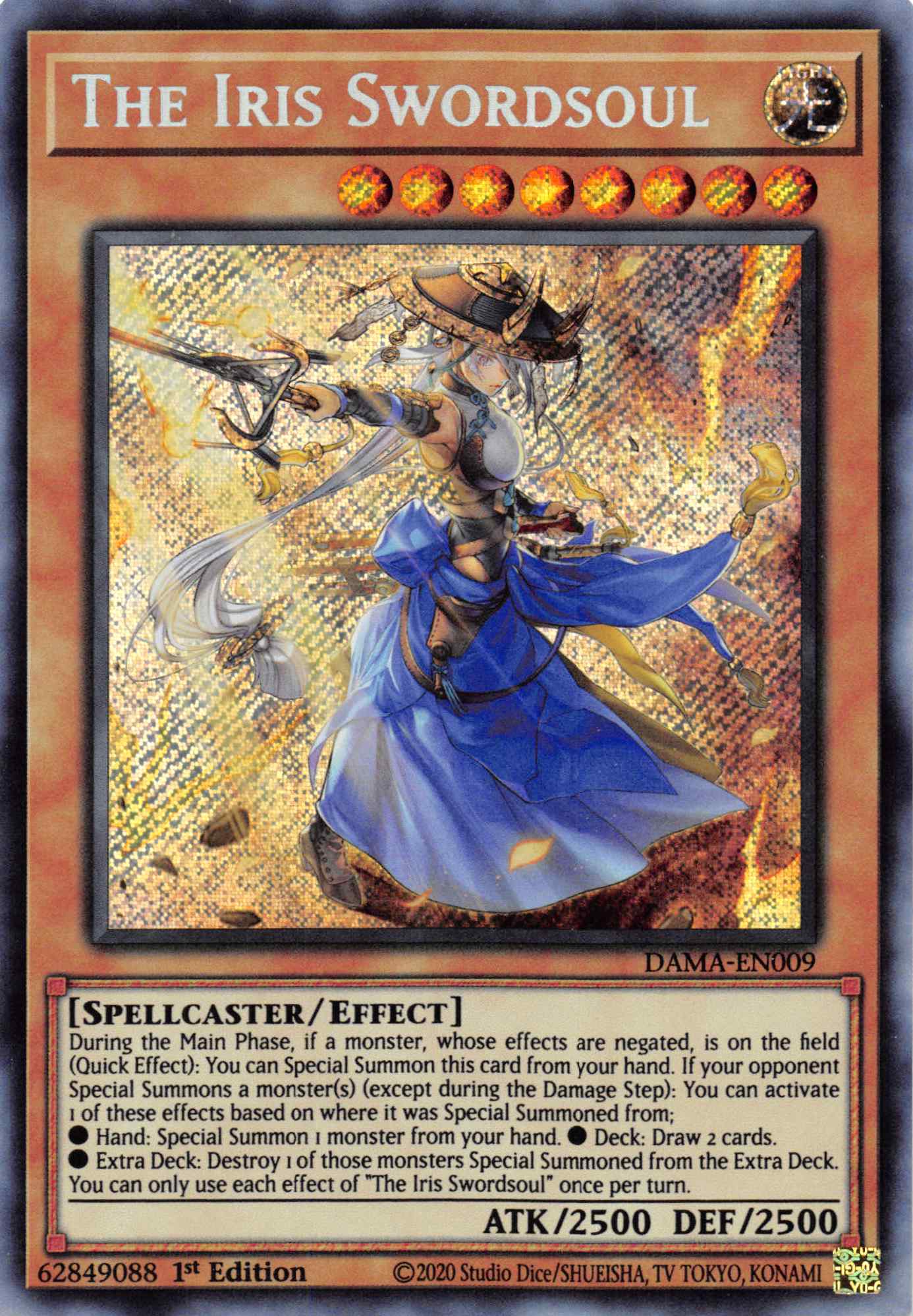 The Iris Swordsoul [DAMA-EN009] Secret Rare | Exor Games Bridgewater