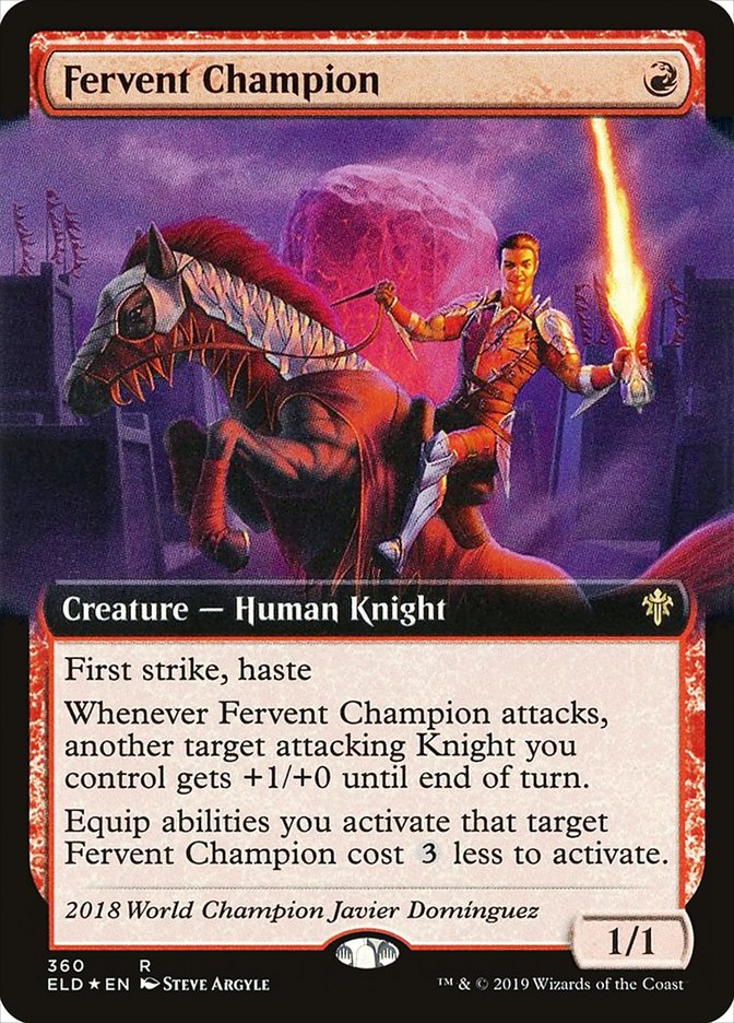 Fervent Champion (Extended Art) [Throne of Eldraine] | Exor Games Bridgewater