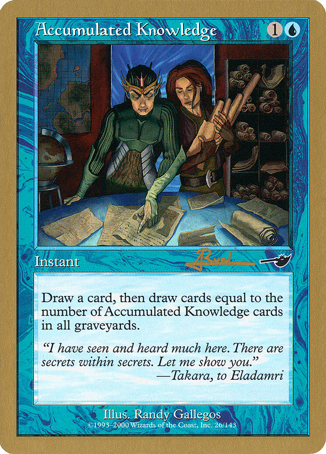 Accumulated Knowledge (Antoine Ruel) [World Championship Decks 2001] | Exor Games Bridgewater