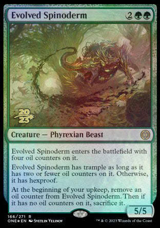 Evolved Spinoderm [Phyrexia: All Will Be One Prerelease Promos] | Exor Games Bridgewater