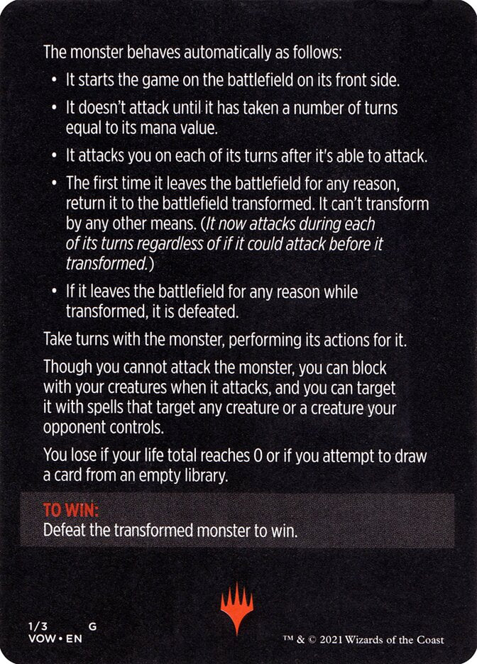 Monster of The Week (Magic Minigame) [Innistrad: Crimson Vow Minigame] | Exor Games Bridgewater