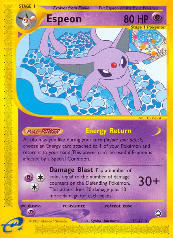 Espeon (11/147) [Aquapolis] | Exor Games Bridgewater