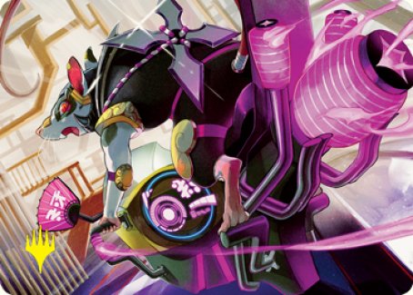 Nashi, Moon Sage's Scion Art Card (Gold-Stamped Signature) [Kamigawa: Neon Dynasty Art Series] | Exor Games Bridgewater