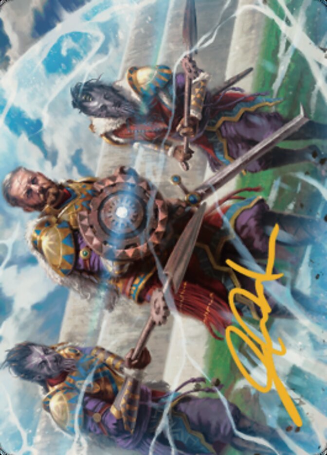 Argivian Phalanx Art Card (Gold-Stamped Signature) [Dominaria United Art Series] | Exor Games Bridgewater