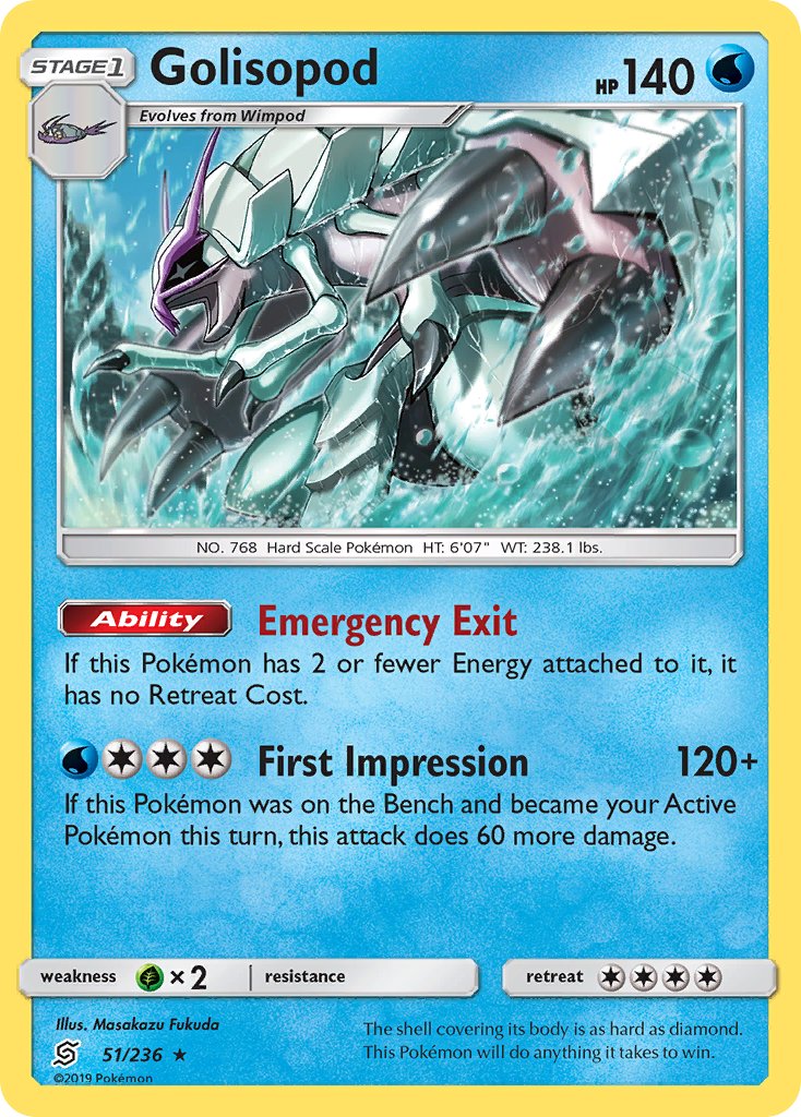 Golisopod (51/236) (Cosmos Holo) (Blister Exclusive) [Sun & Moon: Unified Minds] | Exor Games Bridgewater