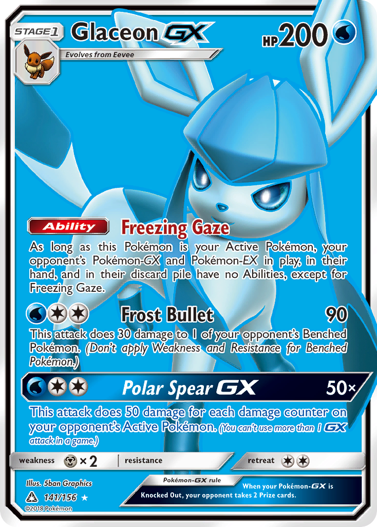 Glaceon GX (141/156) [Sun & Moon: Ultra Prism] | Exor Games Bridgewater