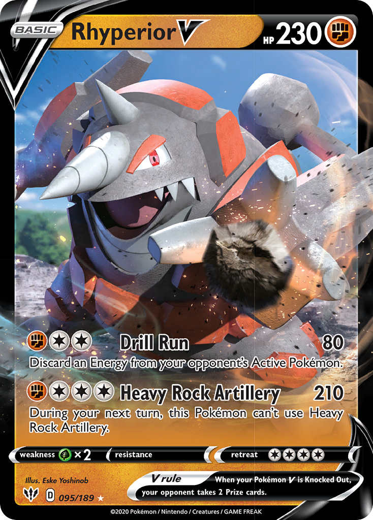 Rhyperior V (095/189) [Sword & Shield: Darkness Ablaze] | Exor Games Bridgewater